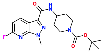 (image for) MC085471 4-[(6-Fluoro-1-methyl-1H-pyrazolo[3,4-b]pyridine-3-carbonyl)-amino]-piperidine-1-carboxylic acid tert-butyl ester